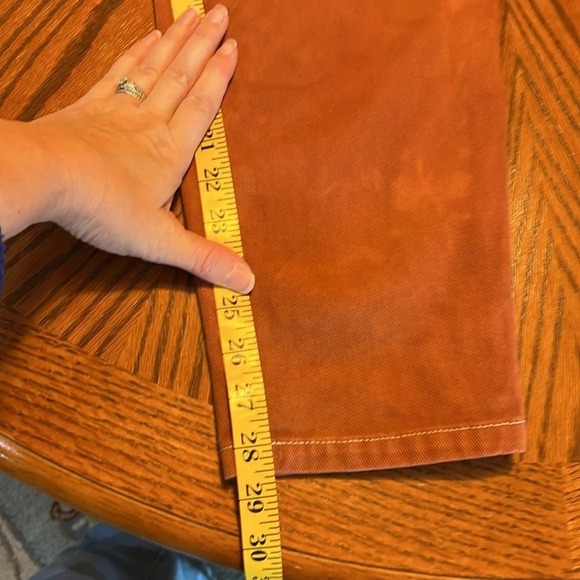 VTG Eddie Bauer two tone jeans pink women size 4 high waist pleated tye dyed - Picture 10 of 12